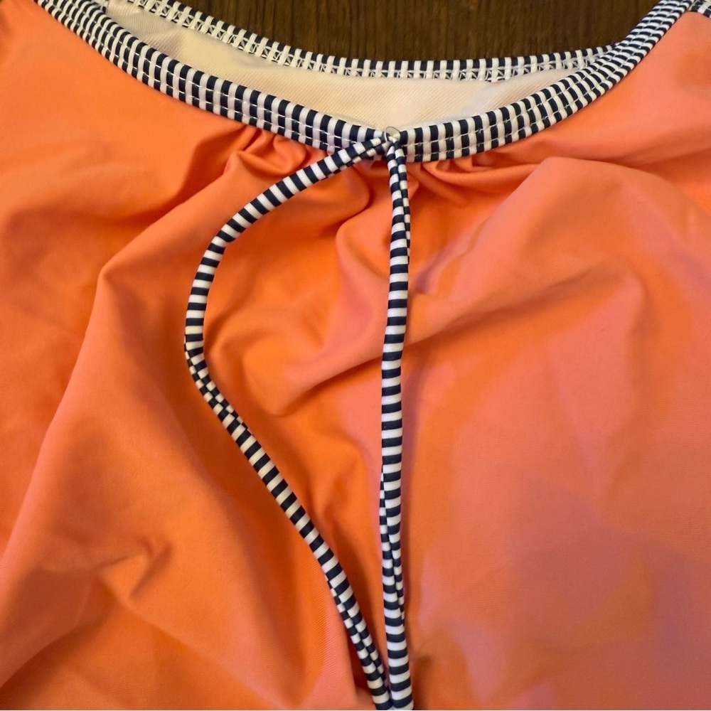 Coral and Striped Women's Swim Set - Picture 3 of 4